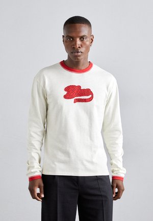 VARSITY LONGSLEEVE  - T-shirt à manches longues - dune white/matchstik red