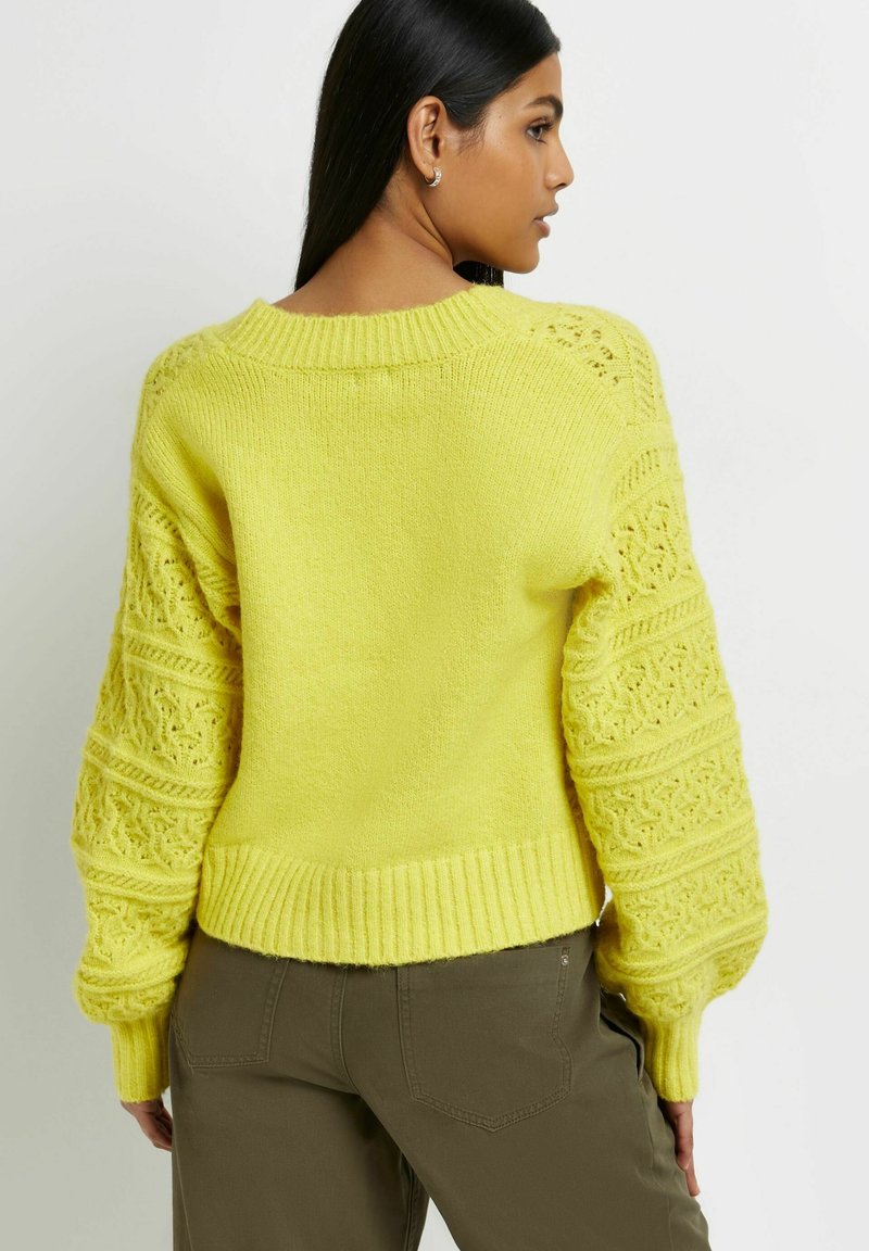 Damen Strickjacken | River Island Strickjacke yellow/gelb - XE83376 Damen Strickjacken | River Island Strickjacke yellow/gelb - XE83376