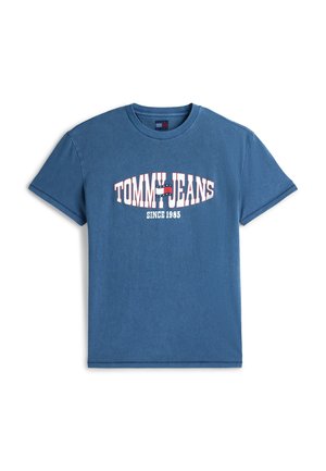 Tommy Jeans, WAVY FLAG JERSEY T-SHIRT - T-shirt imprimé - dark night navy