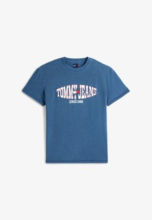 Tommy Jeans, WAVY FLAG JERSEY T-SHIRT - T-shirt imprimé - dark night navy