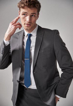 SLIM FIT 2 BUTTON - Suit jacket - mottled dark grey