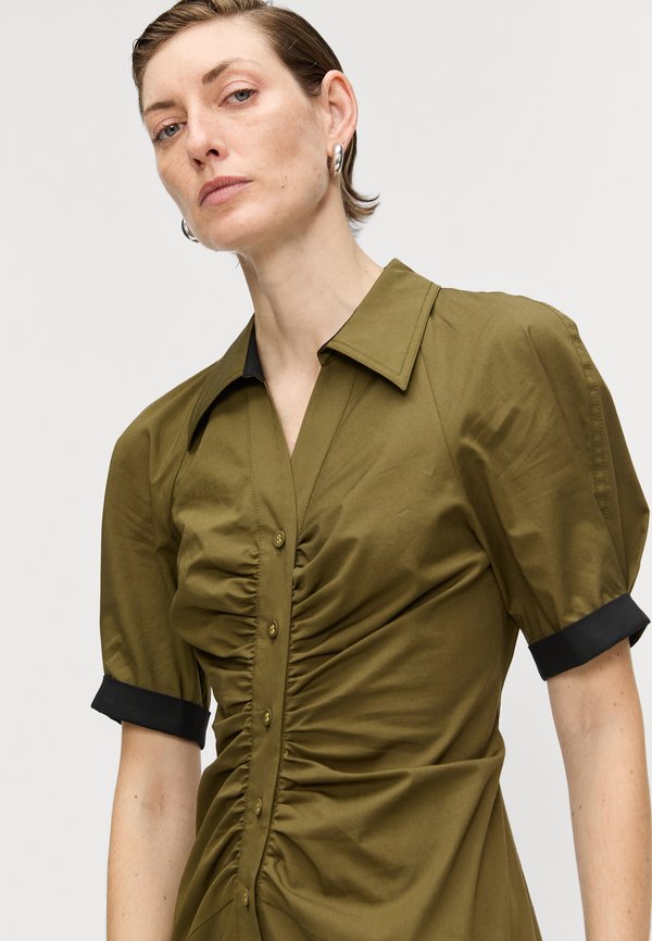 SHESKITA DRESS - Shirt dress - dark olive4