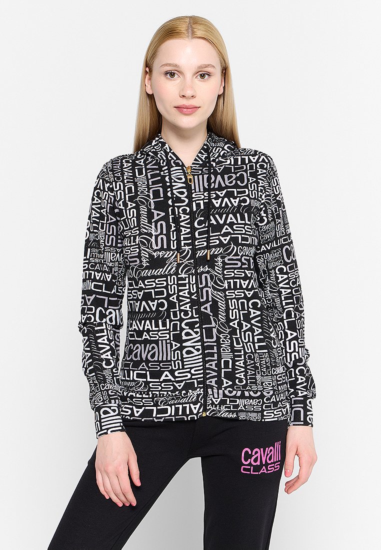 Cavalli Class Sweater met rits zwart