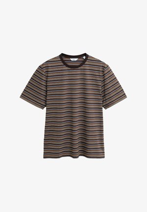 Next, N. PREMIUM HORIZONTAL STRIPE SUPIMA T-SHIRT - T-Shirt print - brown