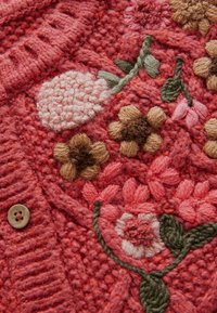 Next REGULAR FIT - EMBROIDERED  - Strickjacke - red