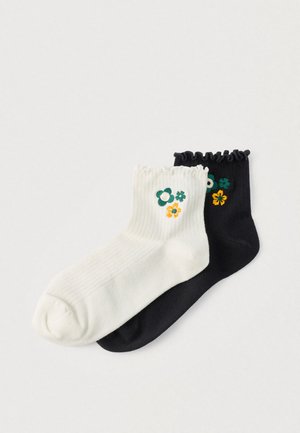 LIBERTY 2 PACK - Calze - off white/black