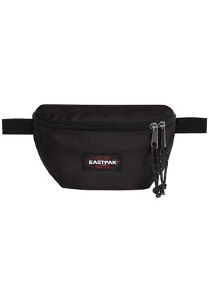 Czarna nerka Eastpak z dwoma kieszeniami na zamek i regulowanym paskiem.