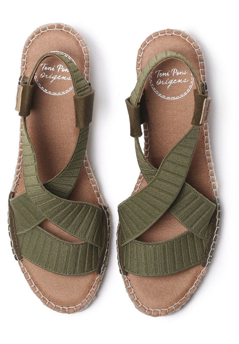 Damen Halbschuhe | Toni Pons TURA-TR Keilsandalette caqui/grün - YB18382 Damen Halbschuhe | Toni Pons TURA-TR Keilsandalette caqui/grün - YB18382