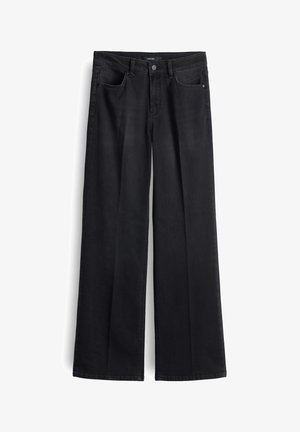 someday. MID RISE LOOSE FIT - Flared Jeans - raven black