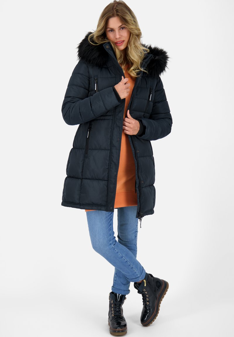 ALIFE and Kickin KatiaAK A Puffer Coat - winterjas dames met capuchon, lange winterjas in dons-look, warme gewatteerde jas, dames winter bovenkleding dames gewatteerde jas, winterjas, camel, XS