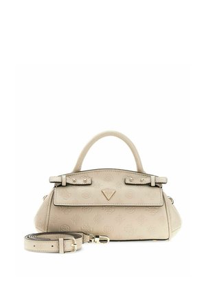 Guess, DIANA MINI TOP HANDLE FLAP - Sac à main - light taupe logo