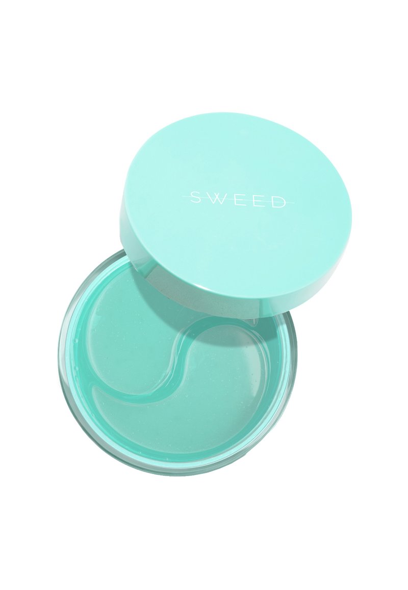 A round, clear container with a mint green lid. Inside, a gel product in a similar mint green color, slightly translucent with a smooth texture.