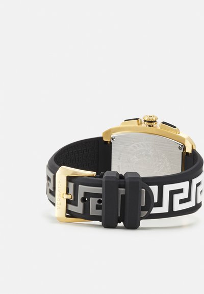 Versace DOMINUS - Pulkstenis ar hronogrāfu - black/grey/white/gold-coloured