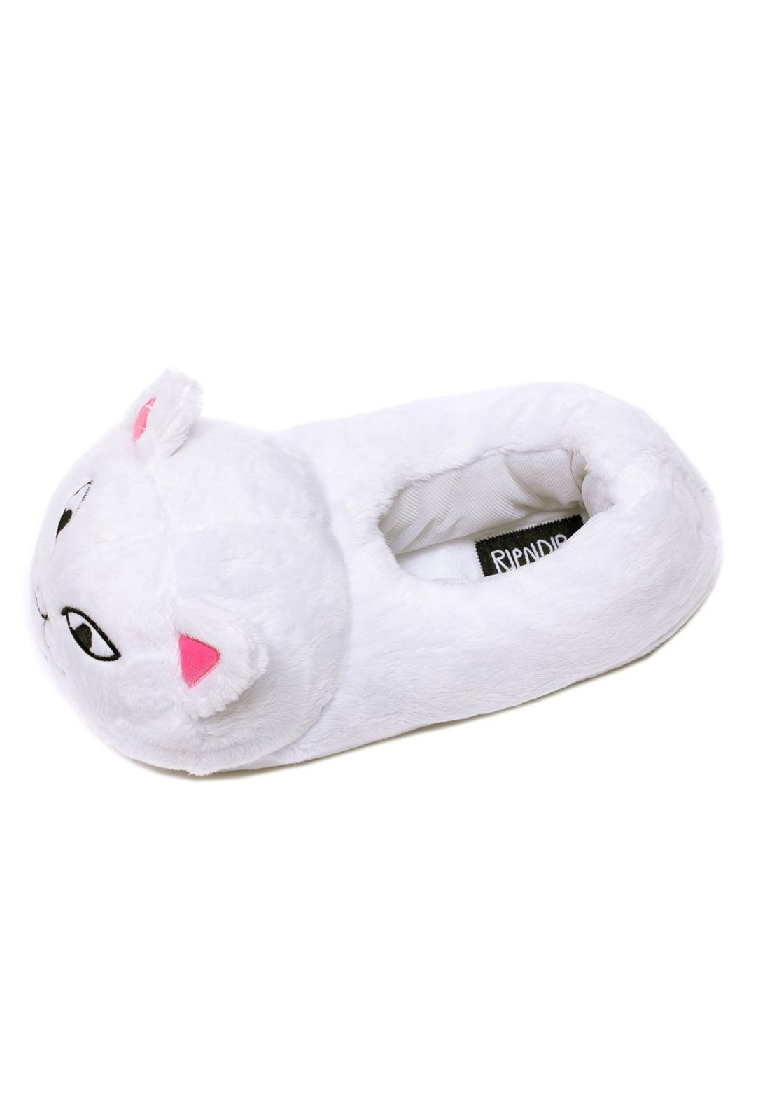 white dog slippers