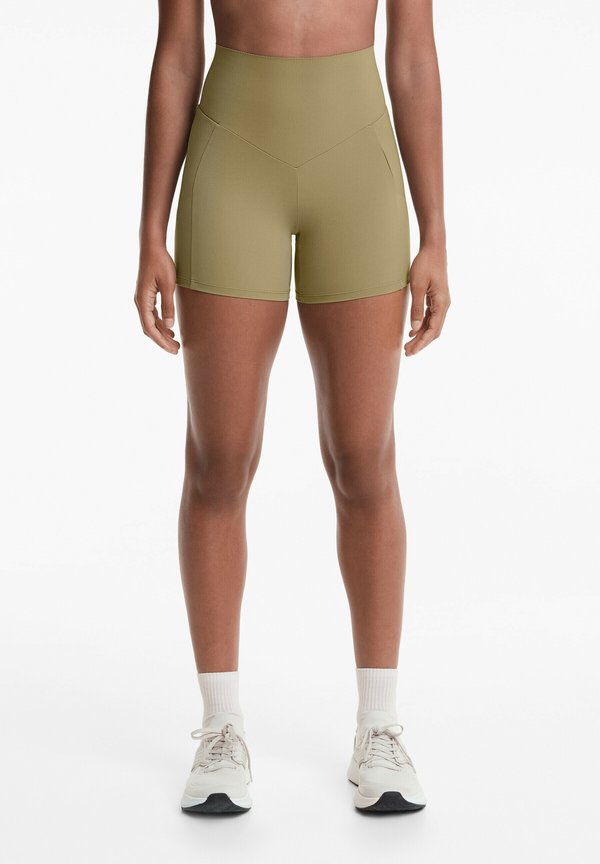 COMPRESSIVE POCKET HIGH RISE 10cm HOT PANTS - Tights