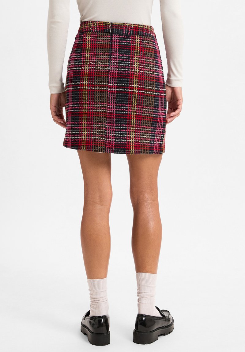 Pencil Skirt Colored Plaid Mini Skirt Pencil Skirt Outfit Brown