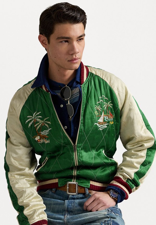 EMBROIDERED SATIN JACKET - Bomber Jacket4