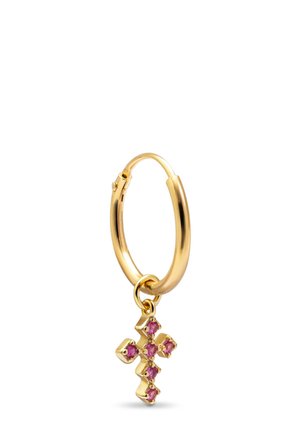PINK CROSS - Boucle d'oreille individuelle - gold-coloured