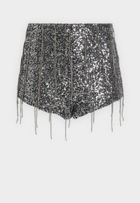WRENLEY FRINGE MINI SHORT - Short - black silv