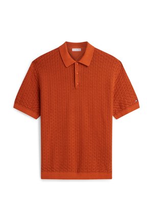 Tommy Hilfiger, GMD STRUCTURE SS POLO - GARMENT DYED - Polosärk - rusty ochre