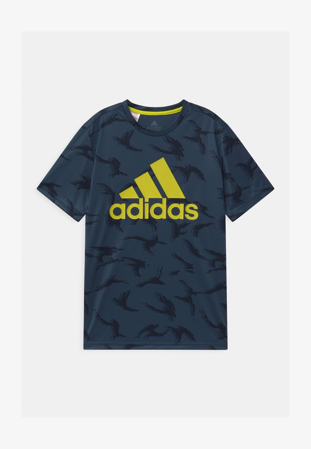 UNISEX - T-Shirt print - crew navy/solar yellow
