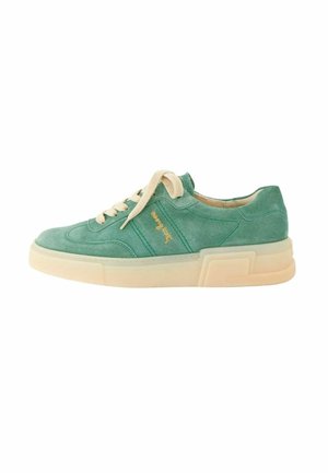 Sneakers laag - soft suede wasabi