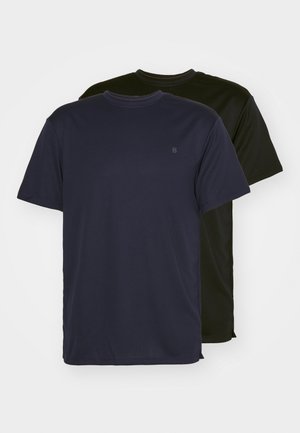 2 PACK - Tricou basic - black/dark blue