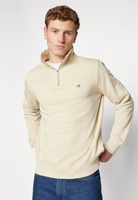 GANT REG SHIELD HALF ZIP  - Felpa - beige
