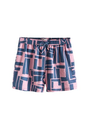 Next, REGULAR FIT - FAN GEO TEXTURED PRINT 5{DQ} SWIM SHORTS  . - Badeshorts - pink blue geo