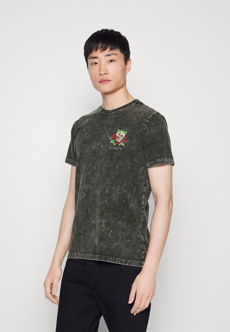 Schott BRODI Tshirts med print black/svart Zalando.no