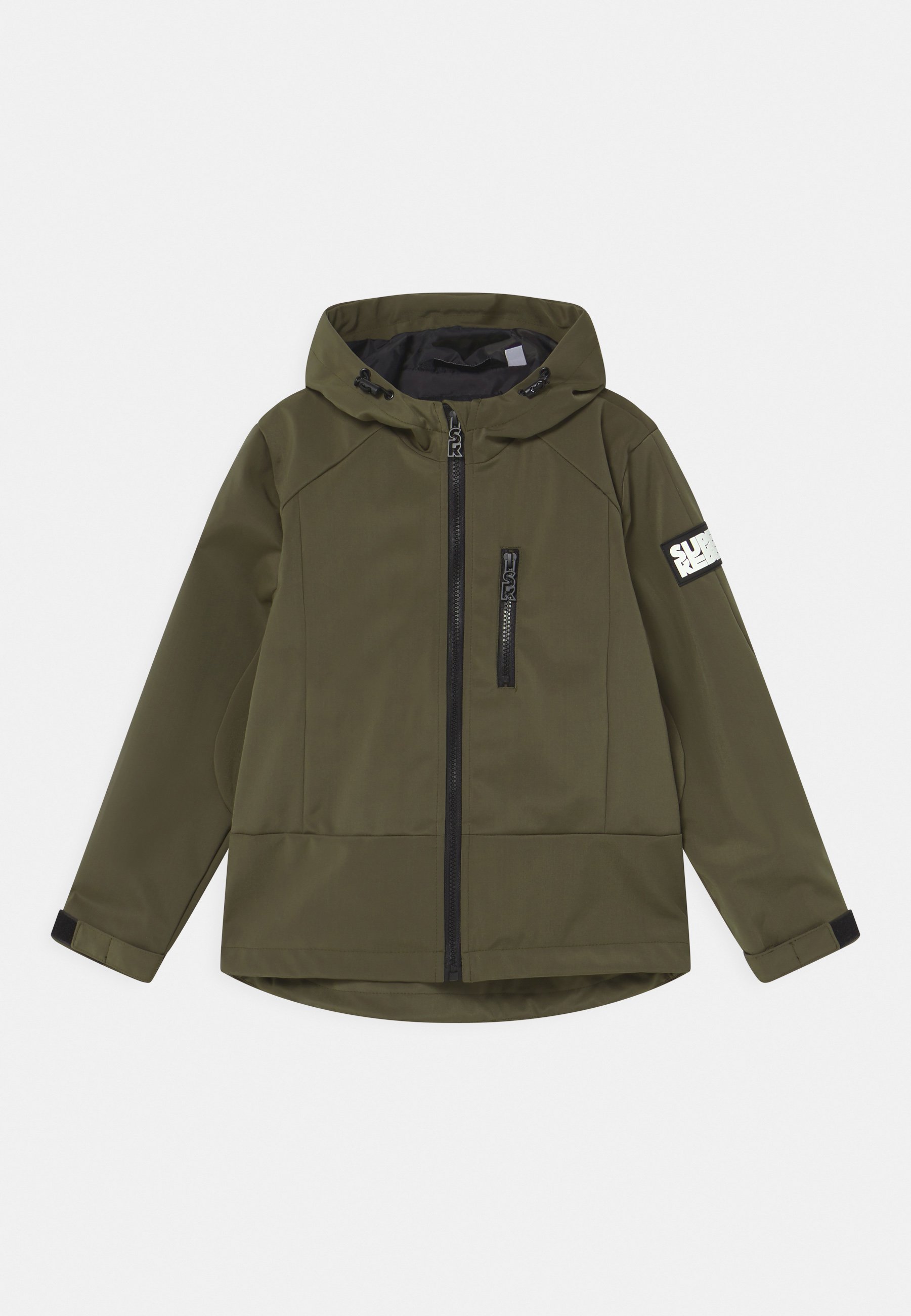 khaki soft shell jacket