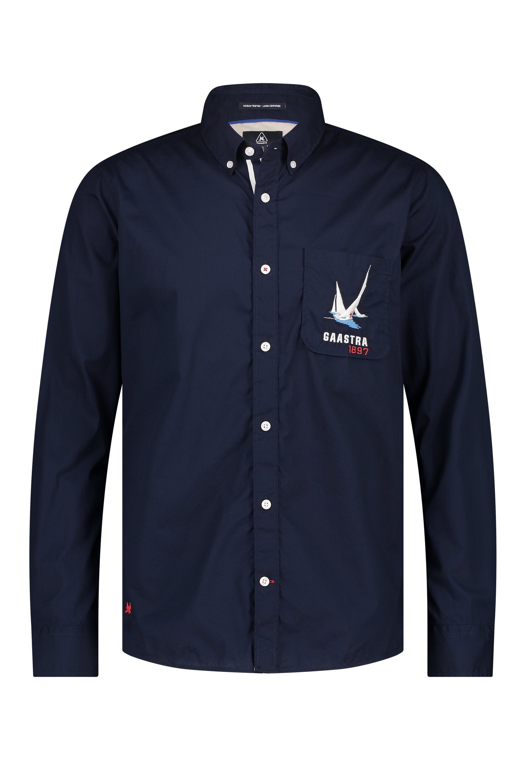 T-shirt Gaastra Marinière – Modèle Noir Et Rouge, Taille XXXL (46), Manches Trois-quarts
