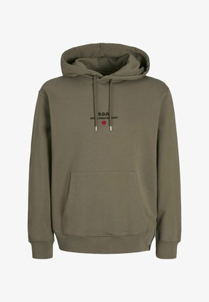 R.D.D. ROYAL DENIM DIVISION GEDRUCKT - Džemperis ar kapuci - dusky green
