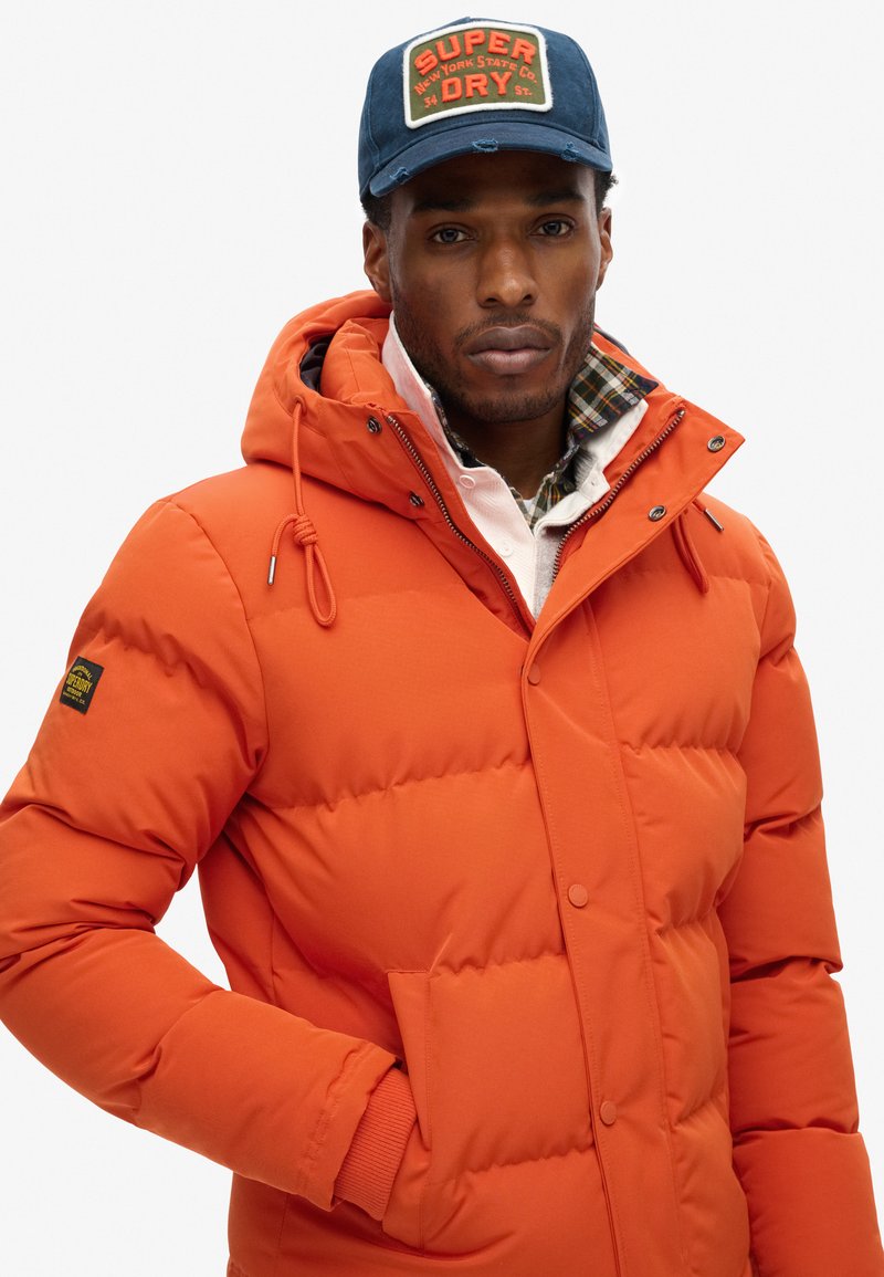 Capuche Doudoune Orange Femme Superdry Veste Ski Femme Doudoune