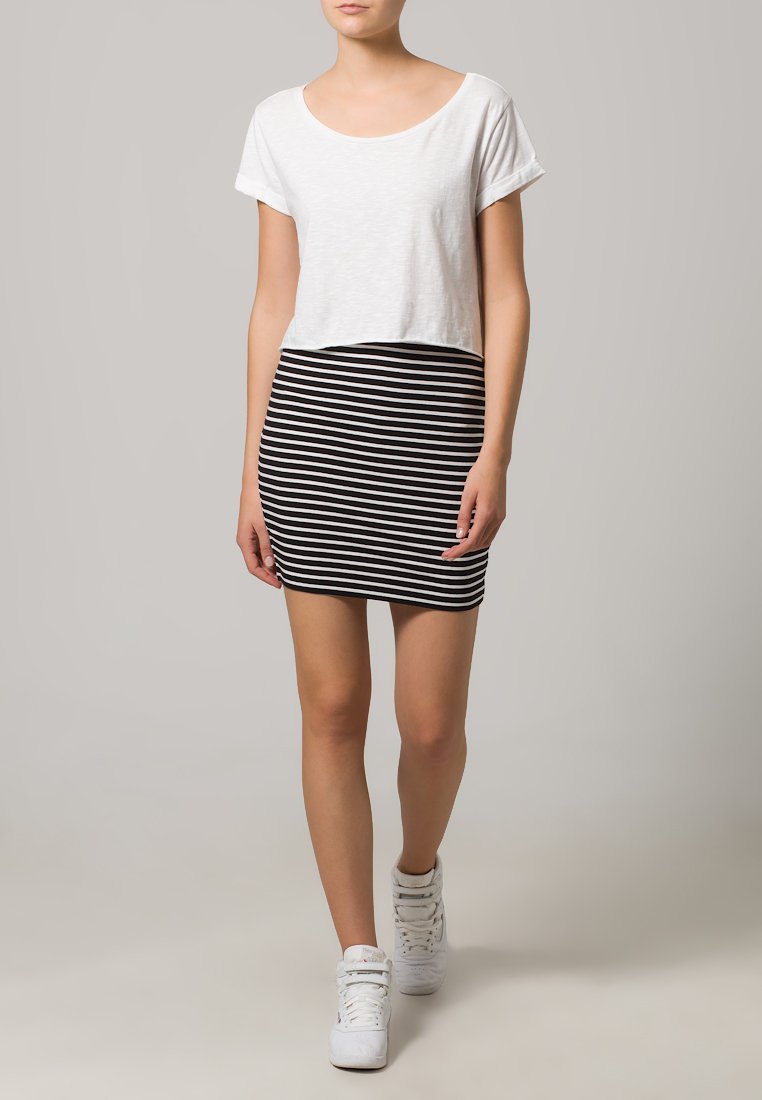 Zalando Essentials 2 PACK - Kokerrok - black/black&white stripes