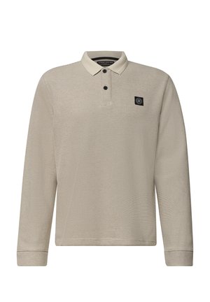 Street One MEN, LANGARM POLOSHIRT IN WAFFELSTRUKTUR - Poloshirt - antique beige