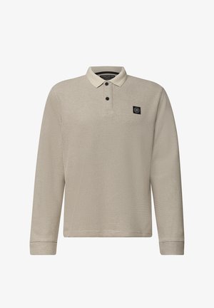Street One MEN, LANGARM POLOSHIRT IN WAFFELSTRUKTUR - Polo - antique beige