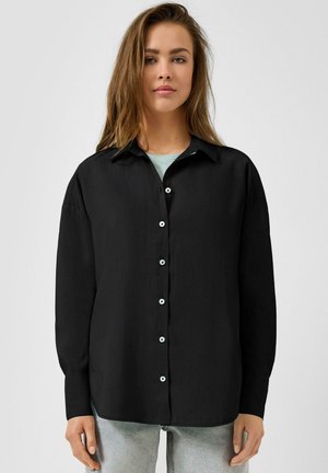 Hemdbluse - schwarz
