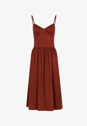 Morgan, MORGAN MORGAN DRESS WITH THIN STRAP NECKLINE - Day dress - marron cognac