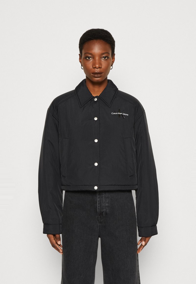 Calvin Klein Jeans CROPPED COACH JACKET - Ελαφρύ μπουφάν - black