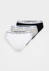 LOGO HIGHWAIST BRIEF 3 PACK - Kratke gaće - black/grey/white