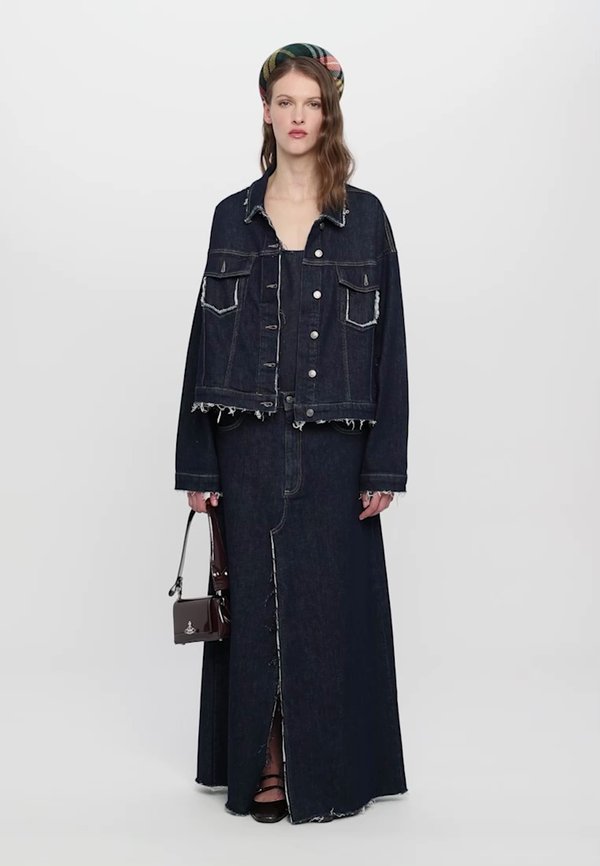 MILES CUT JACKET - Denim jacket - dark denim4