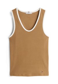 CONTRAST SOFT TANK - Topper - hickory