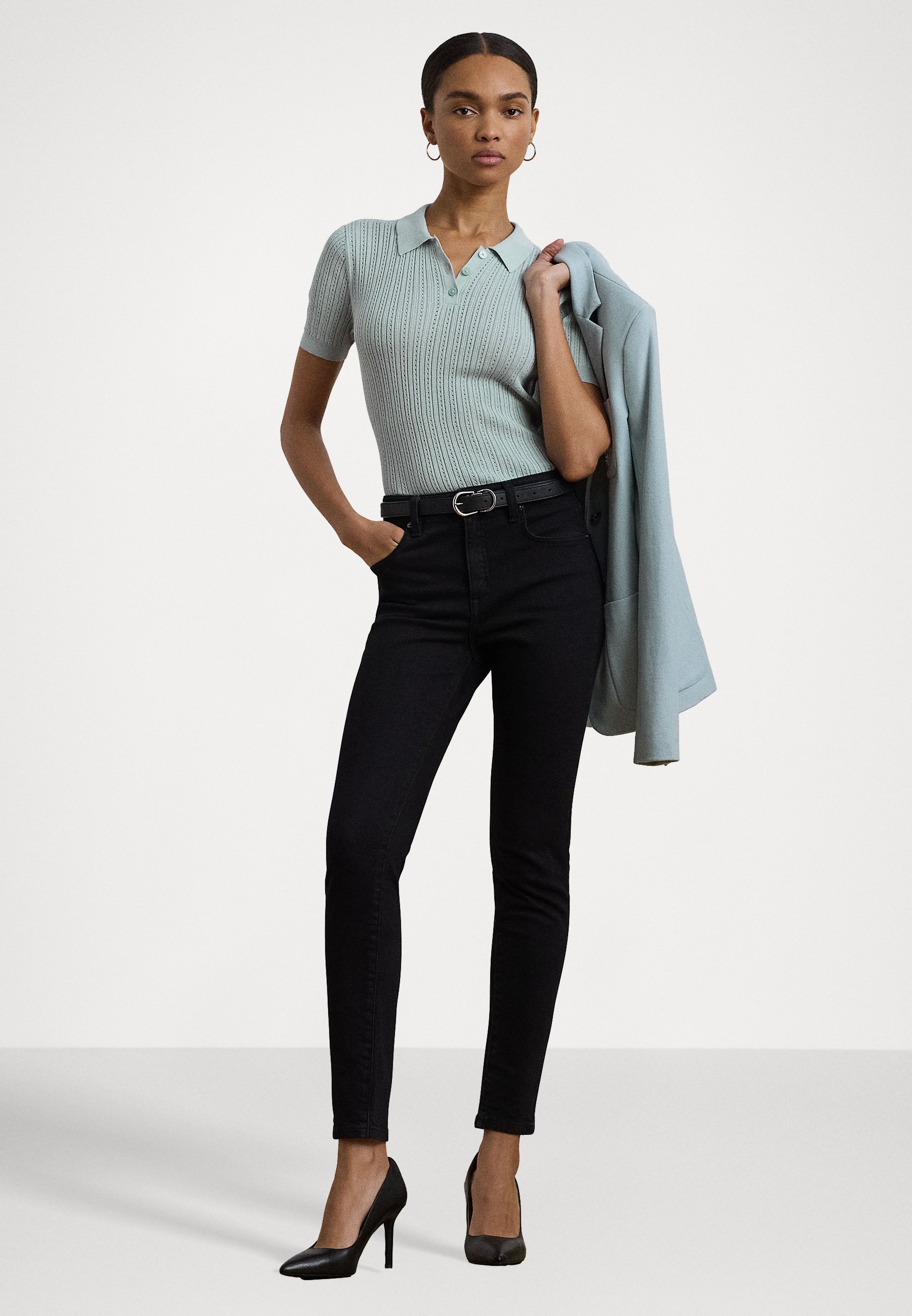 Lauren Ralph Lauren NATRISSA POINTELLE KNIT COTTON BLEND