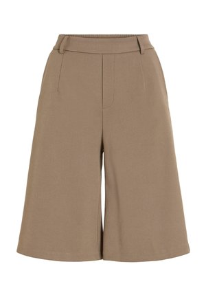 VILA, BERMUDA SHORTS VIVARONE HIGH WAIST - Shorts - mottled beige