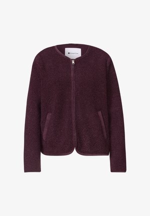 Street One, TEDDY-JACKE MIT RUNDHALS UND CORDDETAILS - Giacca in pile - rustic rouge