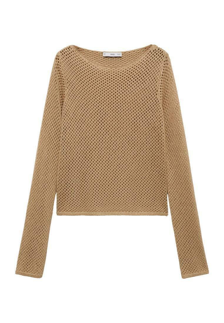 Mango Trui goudkleurig