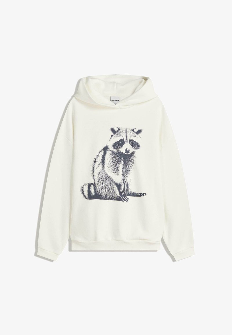 Sweat à capuche avec imprimé - beige Bershka pour homme Sweat à capuche avec imprimé - beige Bershka pour homme
