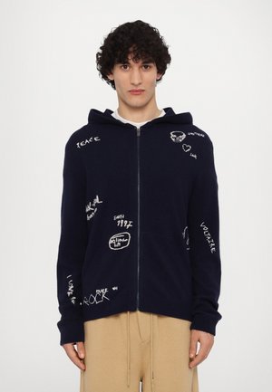 CLASH ENGRAVED - Strickjacke - encre