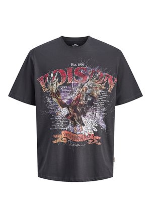 Jack & Jones JORBAND TEE CREW NECK  - Potiskana majica - asphalt